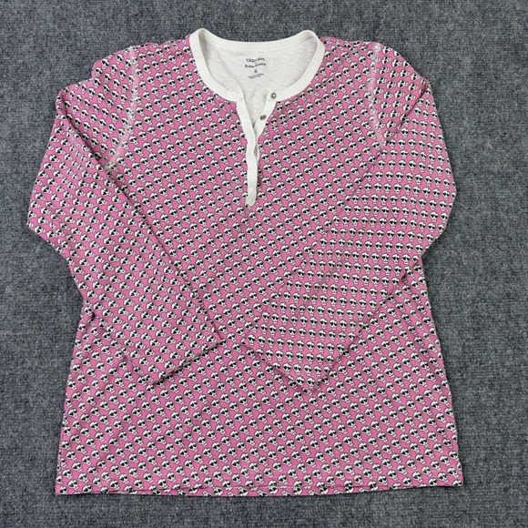 Bloomies x Roller Rabbit 2PC Pajama Set S Pink Skull Sleepwear Coquette Romantic - Picture 2 of 16